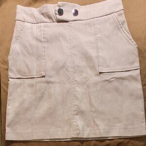 INC International Concepts Womens Suede Skirt Beige Sand Size S